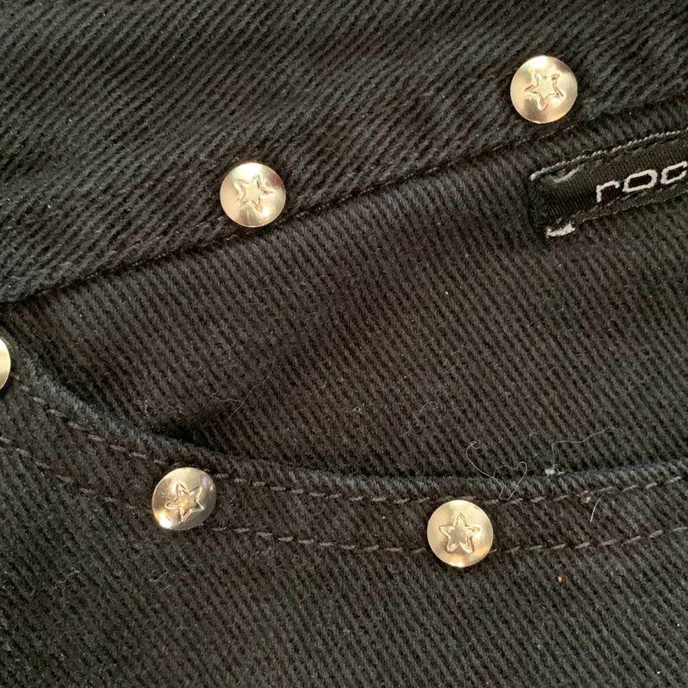 Rockies black slim fit denim jeans with silver star stud accents - Picture 5 of 9